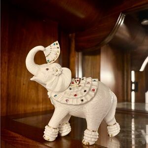 Lenox Porcelain Jeweled Elephant Figurine